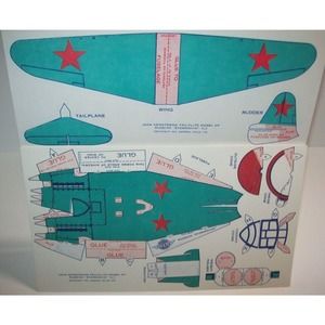 Airplane Toy Vintage Jack Armstrong Tru-Flite Model Russian Stormovik GM Cereal